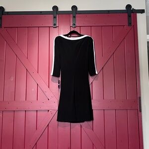 CHAPS black and white cocktail dress